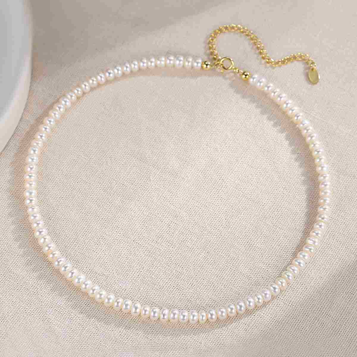 BAROQUE PEARL NECKLACEGIFTLISTEBAROQUE PEARL NECKLACEsterling silver, pearl, 18k gold vermeil, necklace