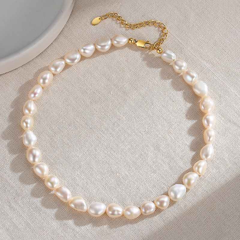 BAROQUE PEARL NECKLACEGIFTLISTEBAROQUE PEARL NECKLACEsterling silver, pearl, 18k gold vermeil, necklace