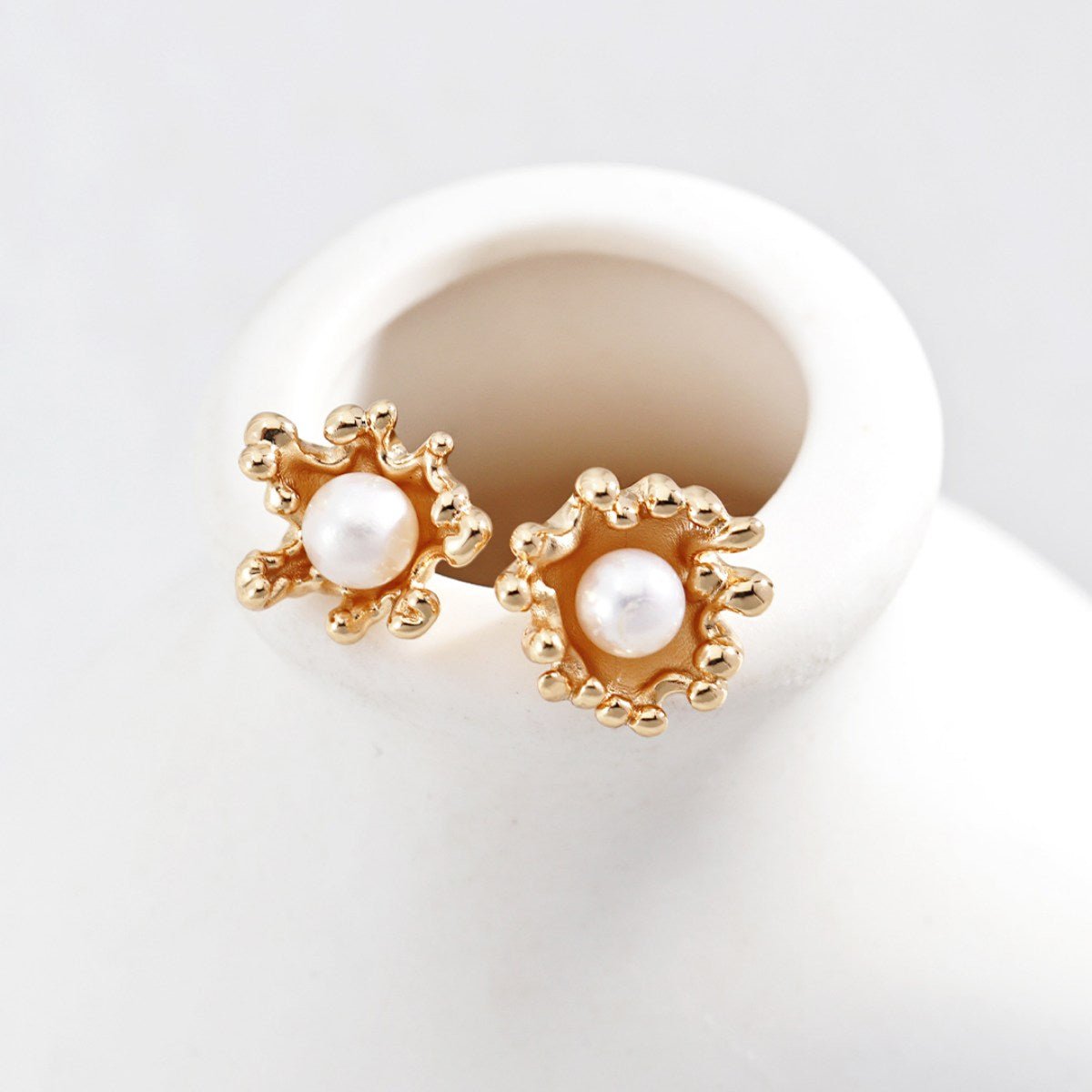 PEARL EARRINGSGIFTLISTEPEARL EARRINGSsterling silver, pearl, 18k gold vermeil, earrings