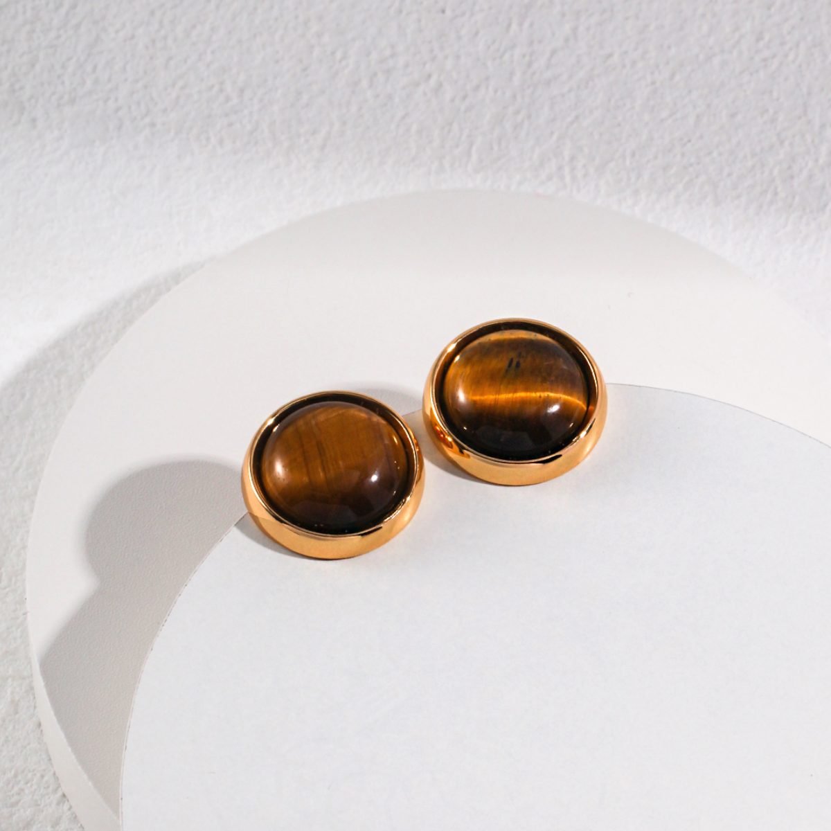 TIGER'S EYE EARRINGSGIFTLISTETIGER'S EYE EARRINGSsterling silver, tiger's eye, 18k gold vermeil, earrings