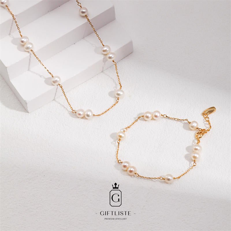 Classic Minimalist Pearl BraceletGiftListe18k, vermeil, gold, silver, bracelet, pearl