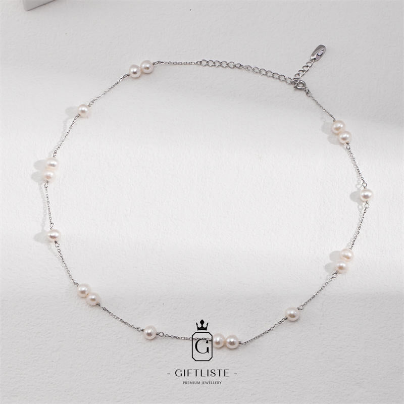 Classic Minimalist Pearl NecklaceGiftListe18k, vermeil, gold, silver, necklace, pearl
