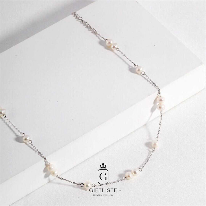 Classic Minimalist Pearl NecklaceGiftListe18k, vermeil, gold, silver, necklace, pearl
