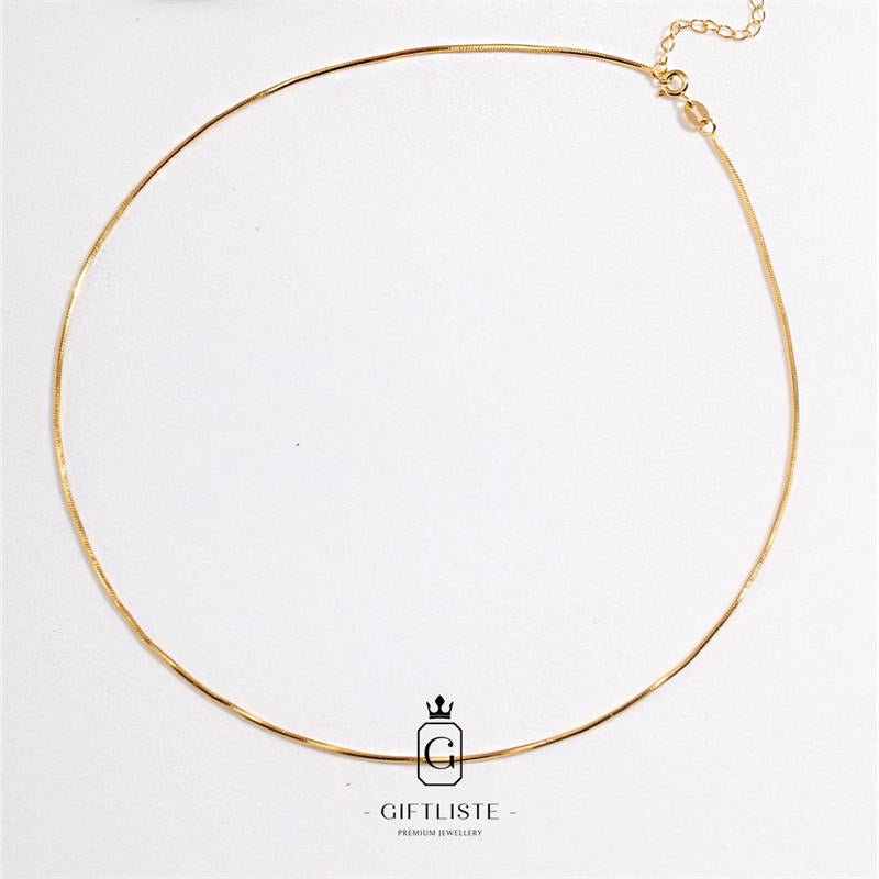 Classic Fashion Simple NecklaceGiftListenecklace, 18k, vermeil, gold, silver