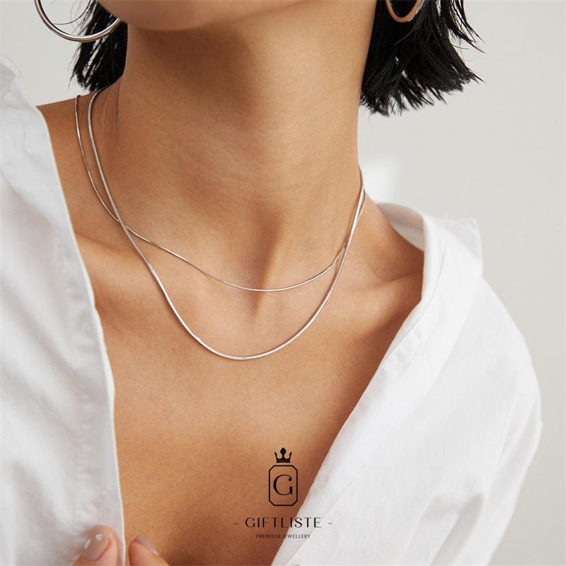 Classic Fashion Simple NecklaceGiftListenecklace, 18k, vermeil, gold, silver
