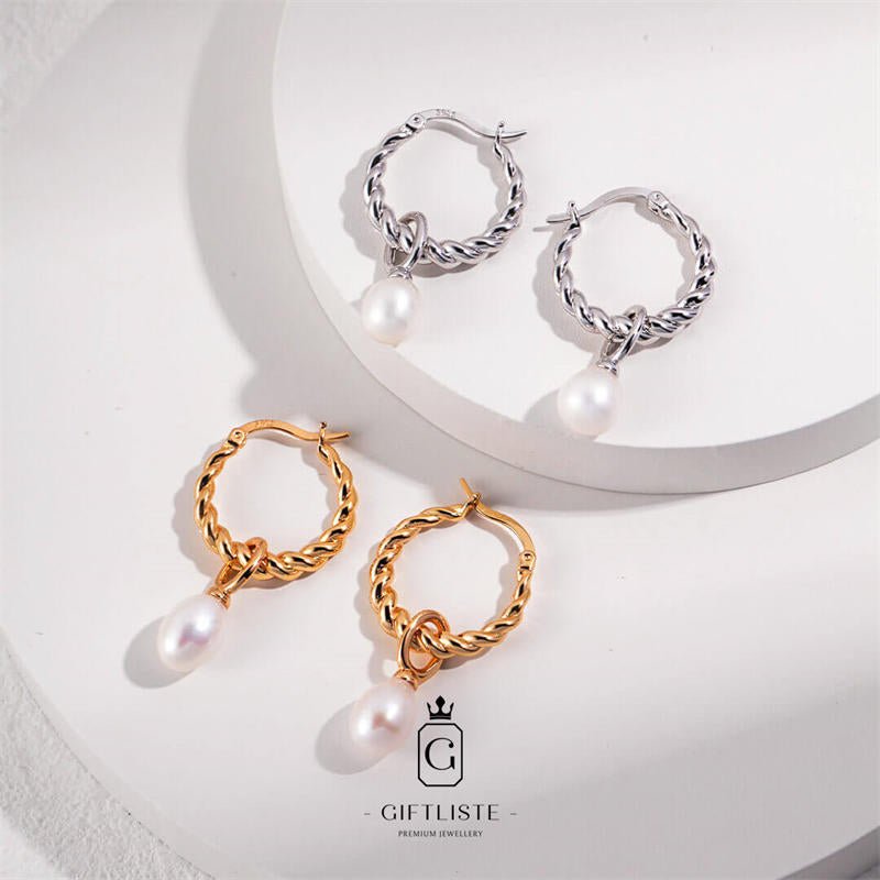 Detachable Pearl EarringsGiftListeearrings, pearl, silver, gold, vermeil, 18k