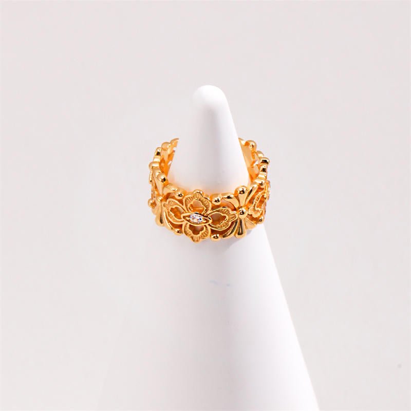 Fashionable Hollow Carved Zirconia RingGiftListeFashionable Hollow Carved Zirconia Ring18k, vermeil, gold, silver, ring, Zircon
