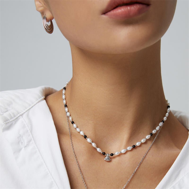 Fashionable Pearl Agate NecklaceGiftListeFashionable Pearl Agate Necklace18k, vermeil, gold, silver, necklace, Freshwater Pearls, Agate