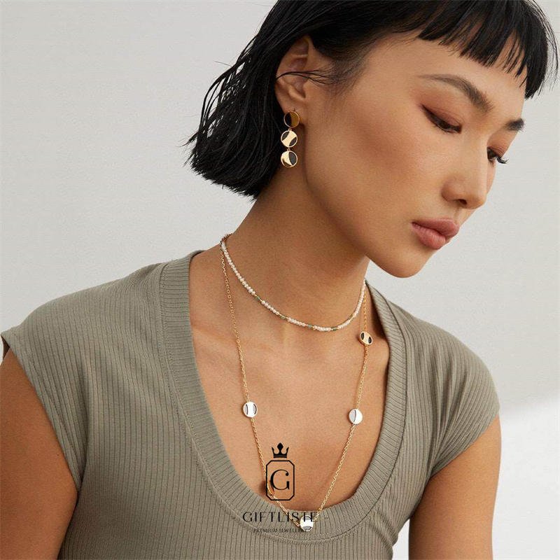 Green Strawberry Crystal Pearl NecklaceGiftListenecklace, 18k, vermeil, gold, silver, pearl, crystal
