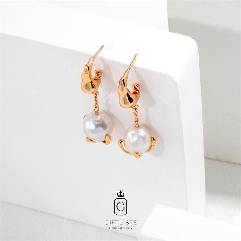 Natural Elements Baroque Pearl EarringsGiftListe18k, vermeil, gold, silver, earrings, pearl