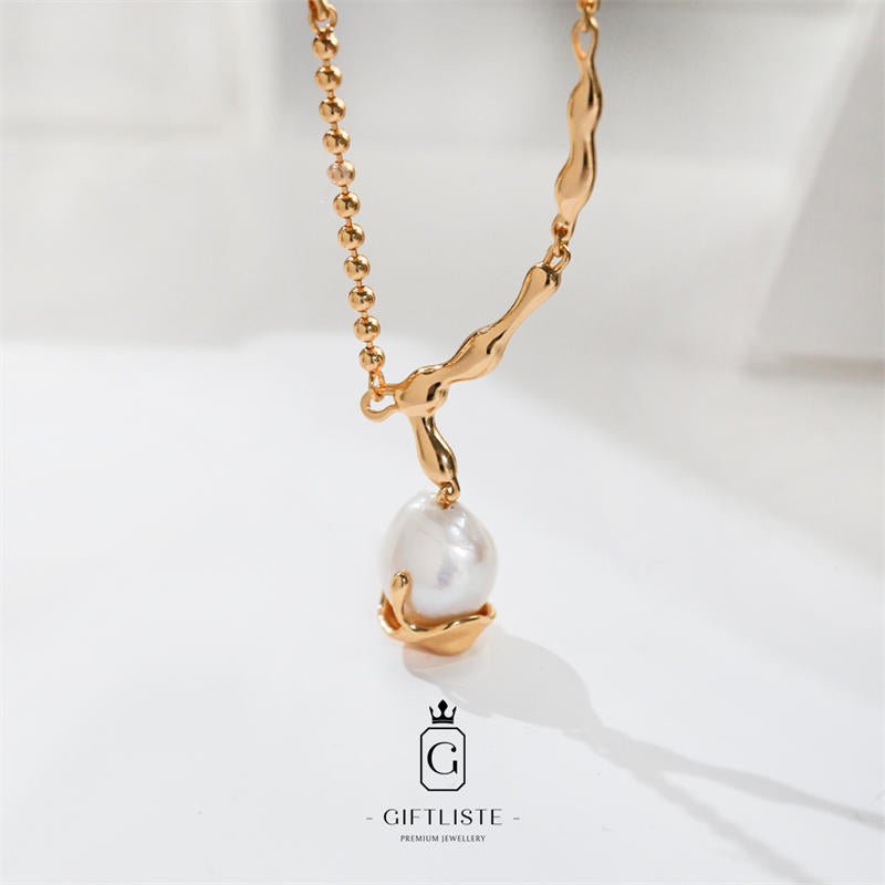 Natural Elements Baroque Pearl NecklaceGiftListe18k, vermeil, gold, silver, necklace, pearl