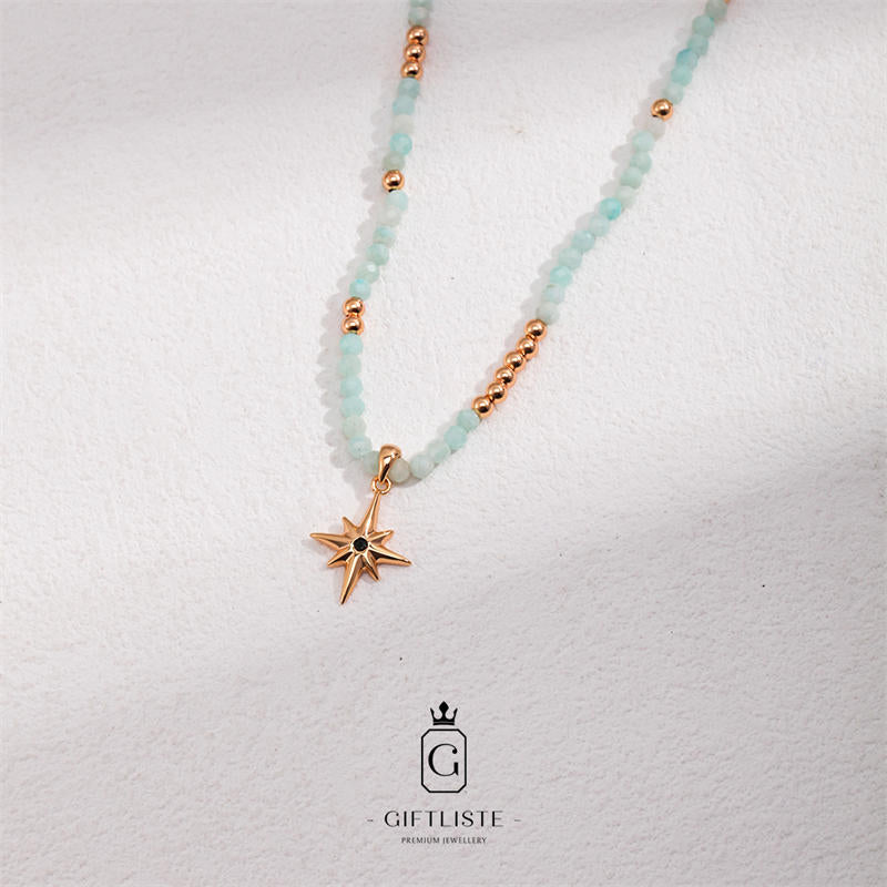 Natural Faceted Jade Zircon Star SetGiftListeset, necklace, bracelet, 18k, vermeil, gold, silver, jade, zircon