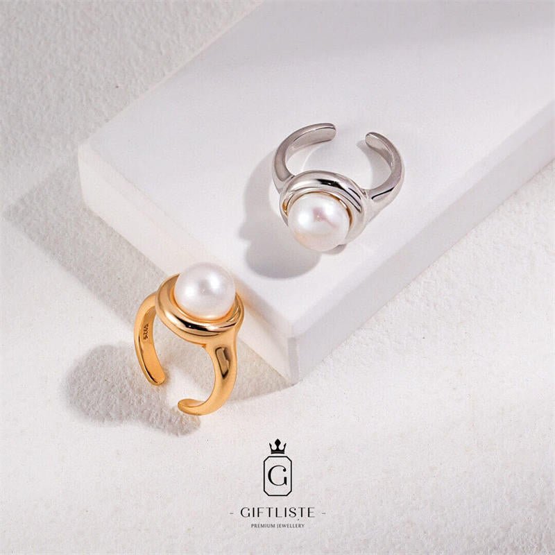 Natural pearl ringGiftListering, 18k, vermeil, gold, silver, pearl