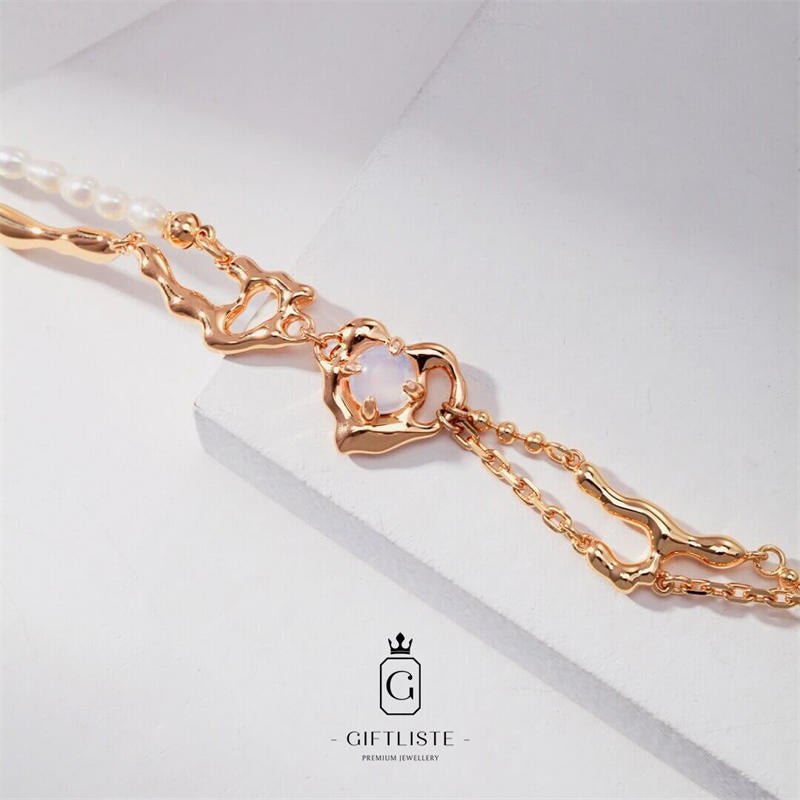 Opal Pearl BraceletGiftListe18k, vermeil, gold, silver, bracelet, pearl, opal