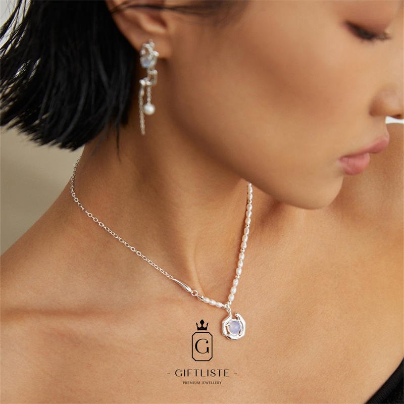 Opal Pearl SetGiftListe18k, vermeil, gold, silver, set, necklace, bracelet, ring, pearl, opal