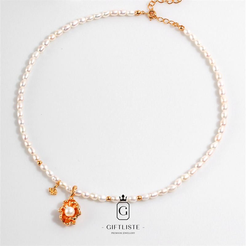 Sea Wave Element Pearl SetGiftListe18k, vermeil, gold, silver, set, necklace, bracelet, earrings, ring, pearl