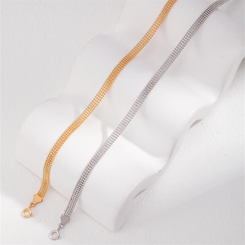 Sterling Silver Beaded Lace NecklaceGiftListeSterling Silver Beaded Lace Necklace18k, vermeil, gold, silver, necklace