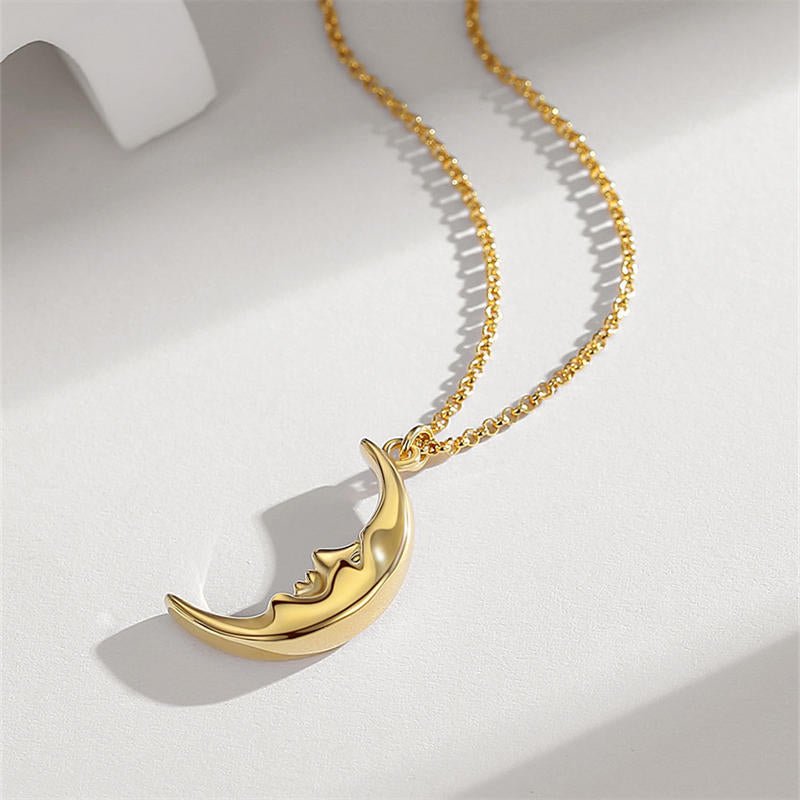Sterling Silver Moon NecklaceGiftListe18k, vermeil, gold, silver, necklace