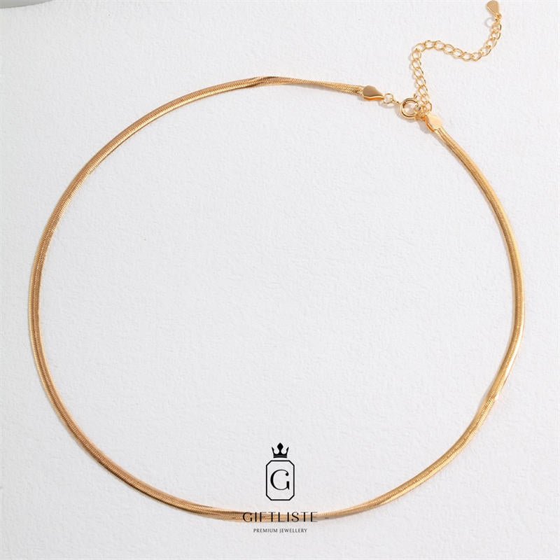 Thickened Version Of Classic Fashion Simple NecklaceGiftListenecklace, 18k, vermeil, gold, silver